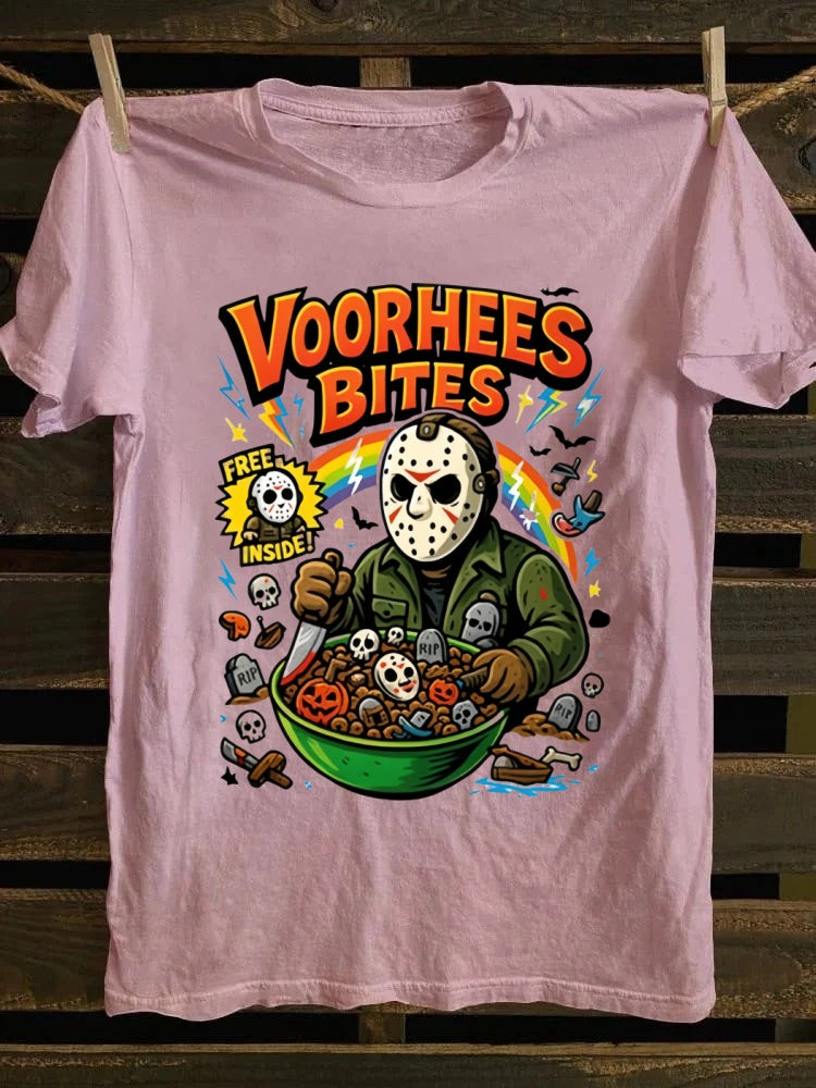 Vorhees Bites Printed Oversized Unisex Halloween T-shirt