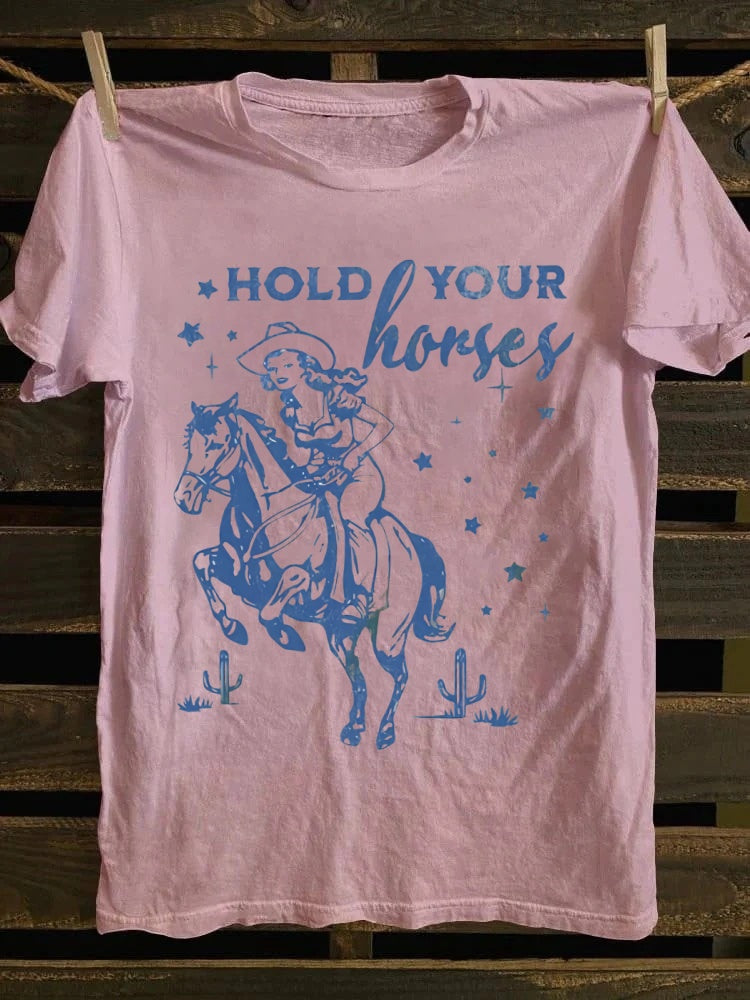 Hold Your Horses Comfort Colors retro T-Shirt