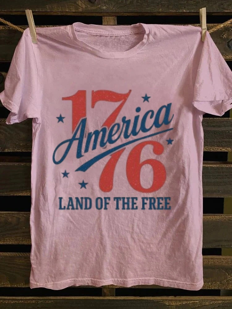 1776 America Land Of The Free T-shirt Retro