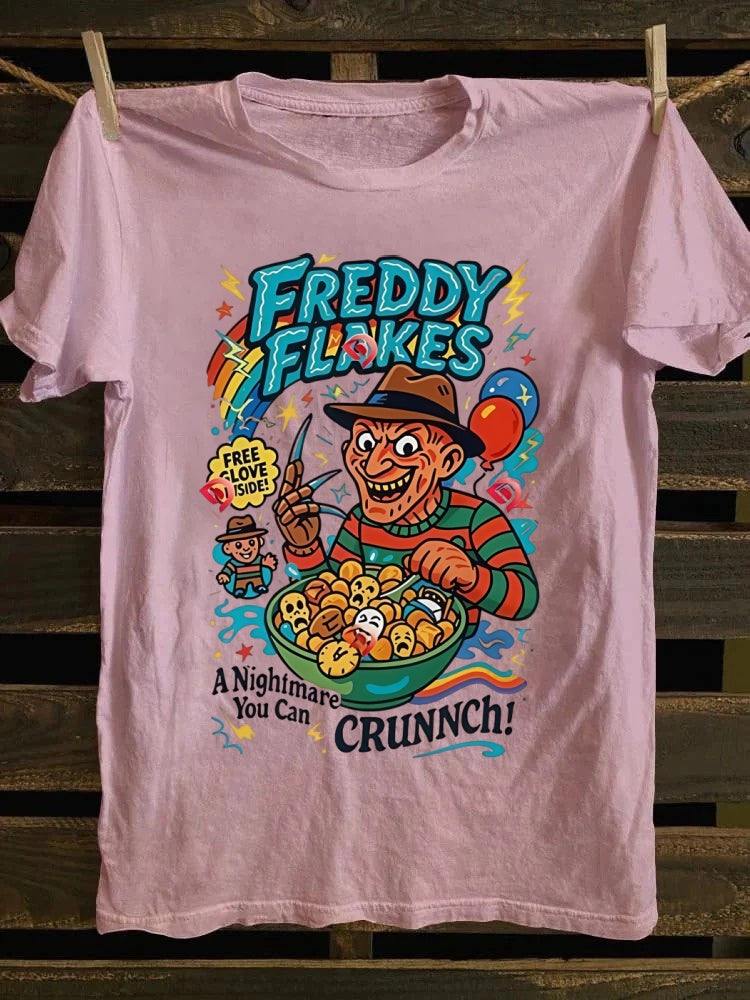 Freddy Flakes Printed Oversized Unisex Halloween T-shirt