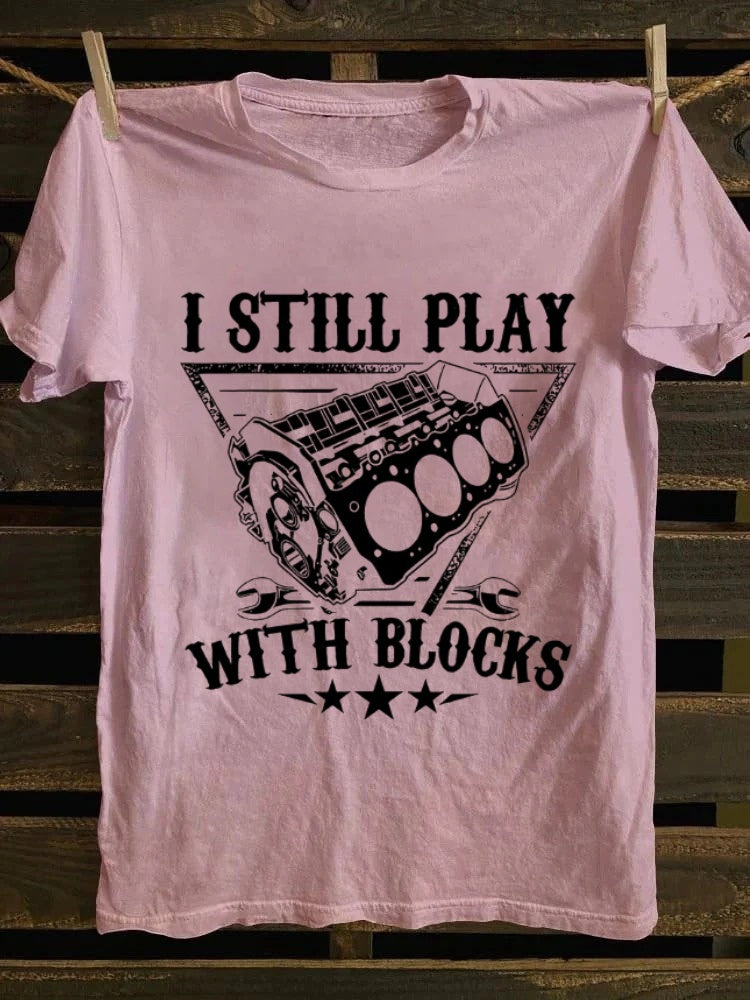 Retro street element printed T-shirt, classic letter pattern pure cotton short sleeved shirt