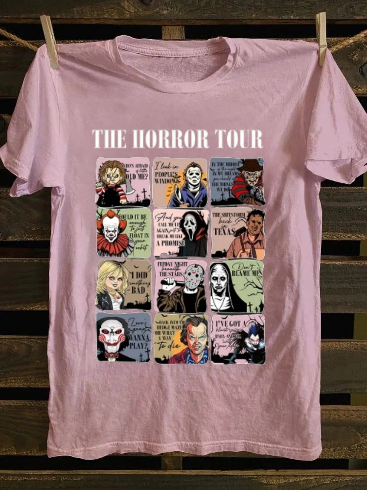 The Horror Tour Printed Unisex Oversized Halloween T-shirt