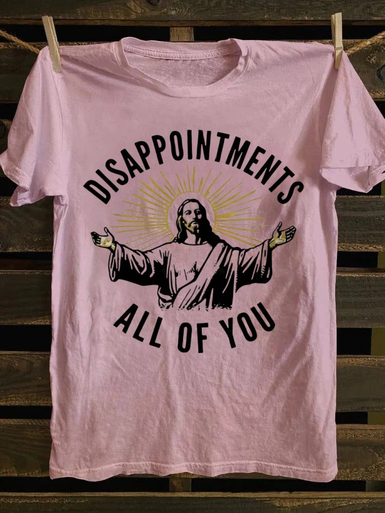 Retro Funny Jesus 'Disappointed in You' Sarcastic T-shirt