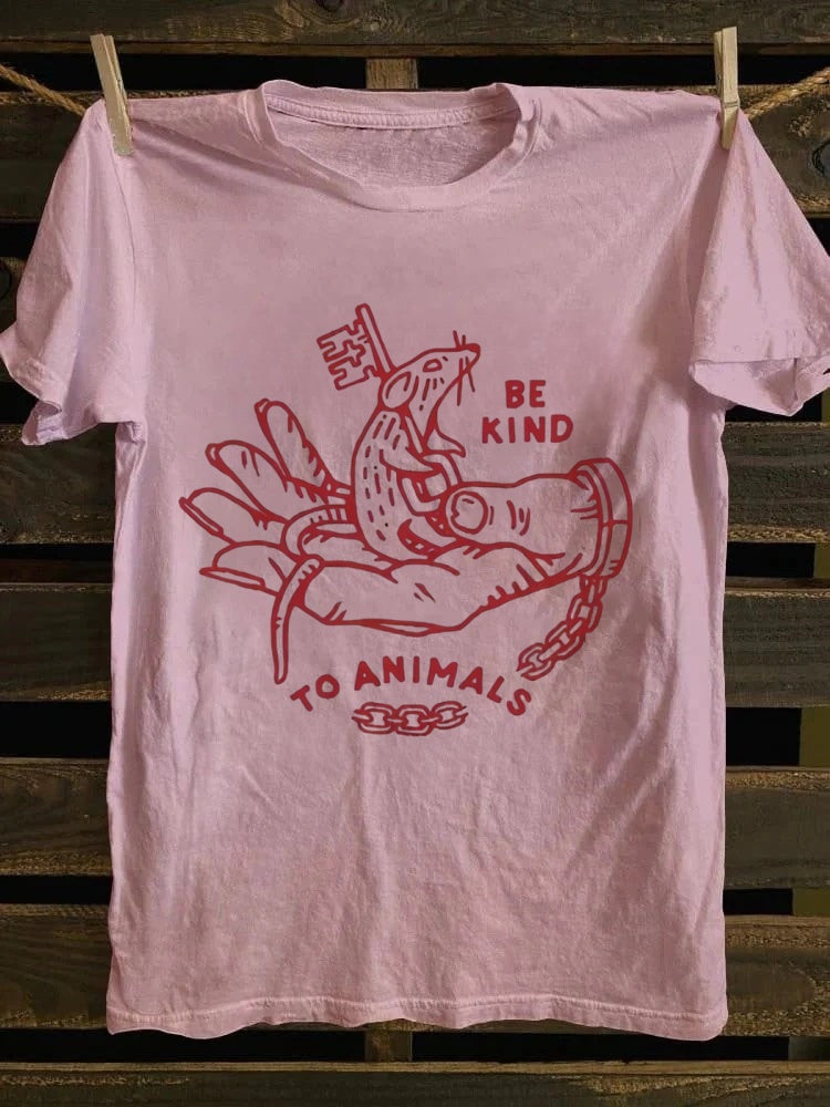 Retro Animal Kindness Vintage CampaignGraphic Tee