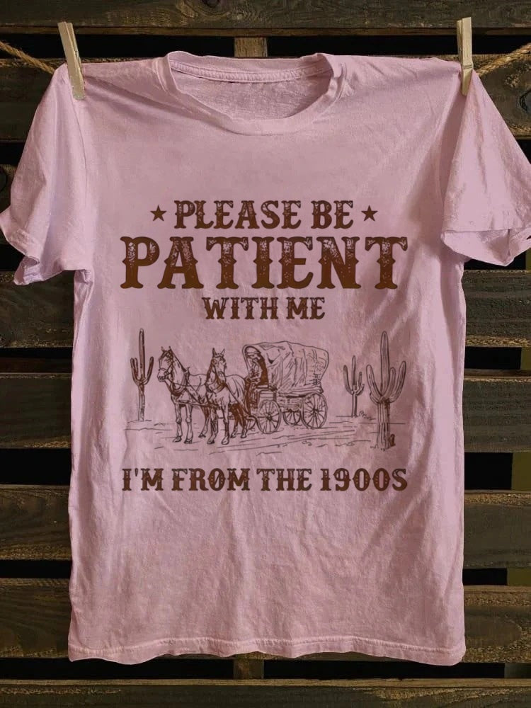 Retro school punk rock band printed design pattern T-shirt