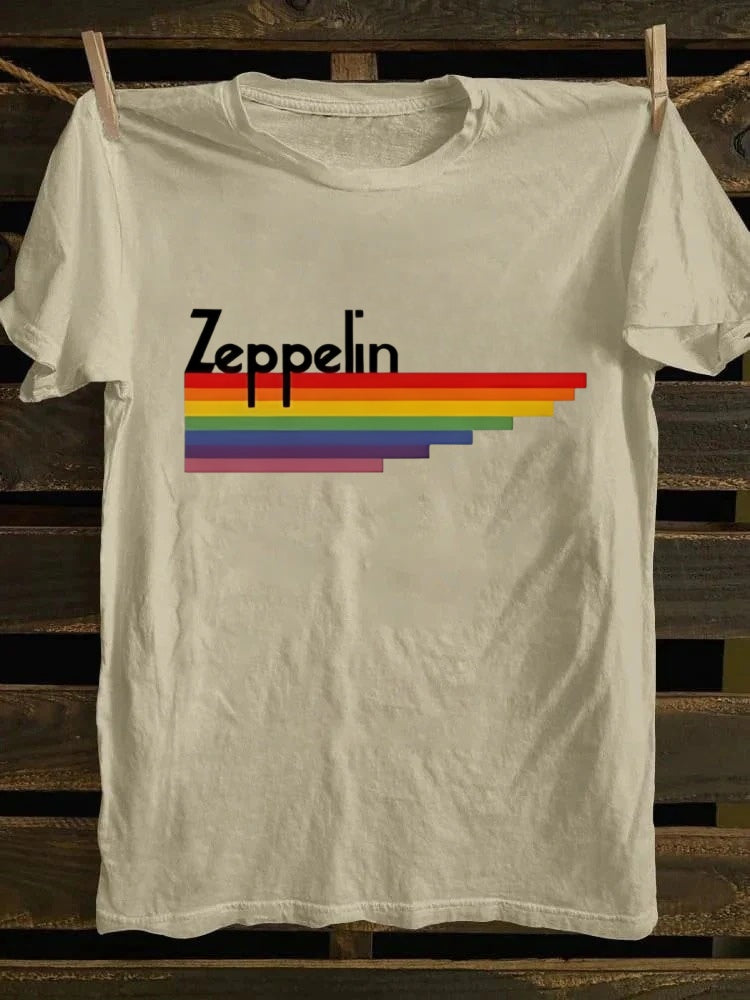 Retro punk rock band printed design pattern T-shirt