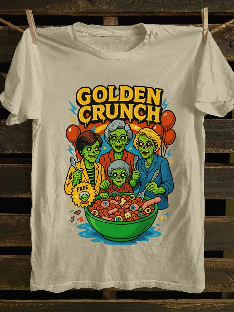 Golden Crunch Printed Unisex Oversized Halloween T-shirt