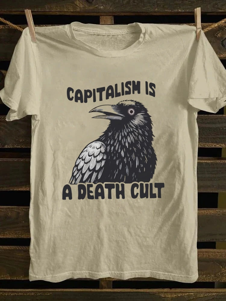 Retro punk rock band printed design pattern T-shirt