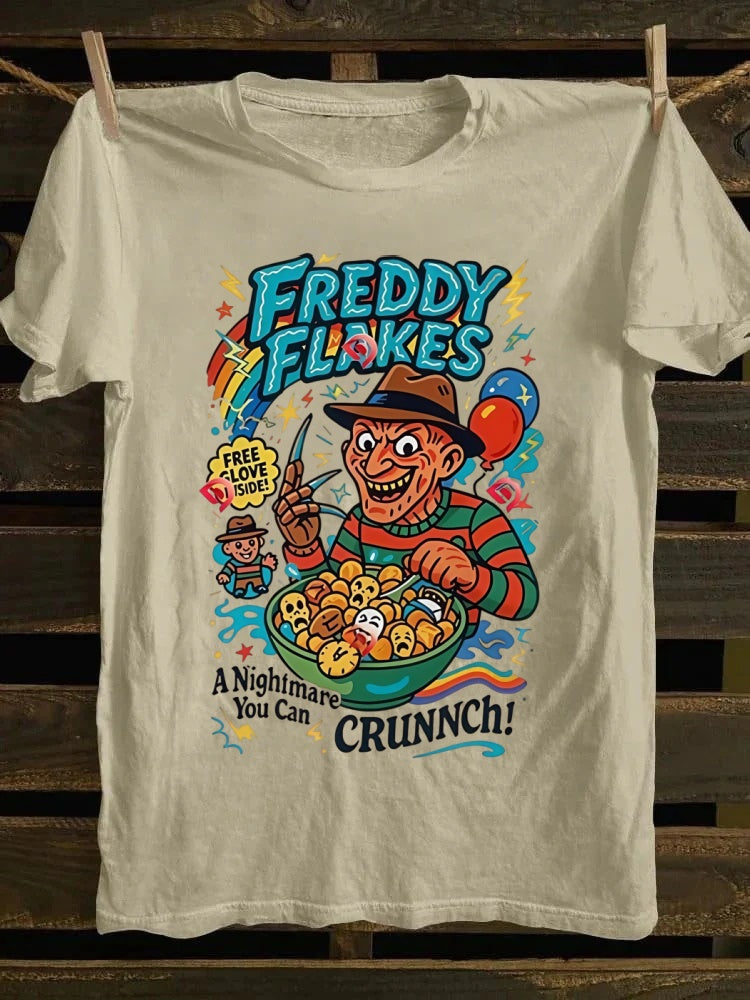 Freddy Flakes Printed Oversized Unisex Halloween T-shirt