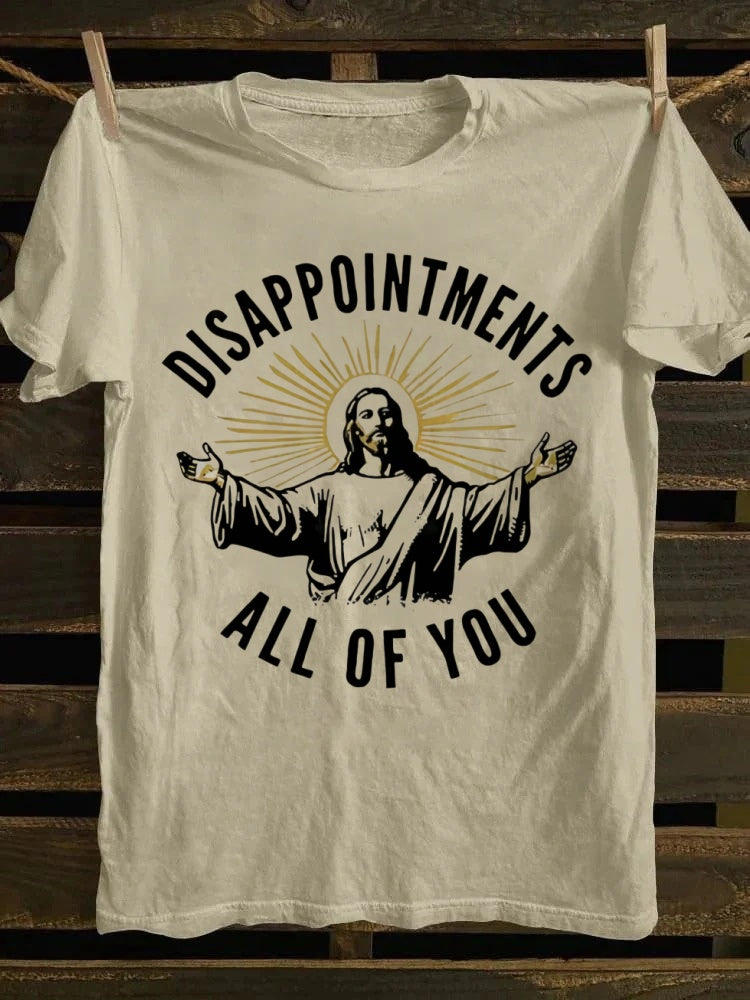 Retro Funny Jesus 'Disappointed in You' Sarcastic T-shirt