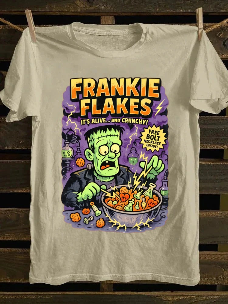Frankie Flakes Printed Unisex Oversized Halloween T-shirt