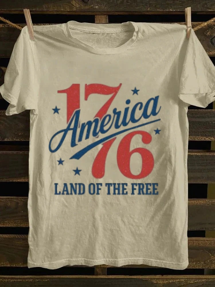 1776 America Land Of The Free T-shirt Retro