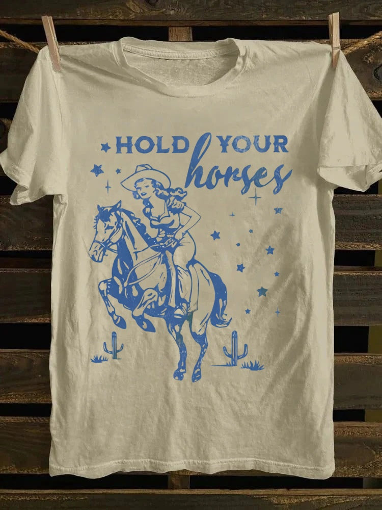 Hold Your Horses Comfort Colors retro T-Shirt