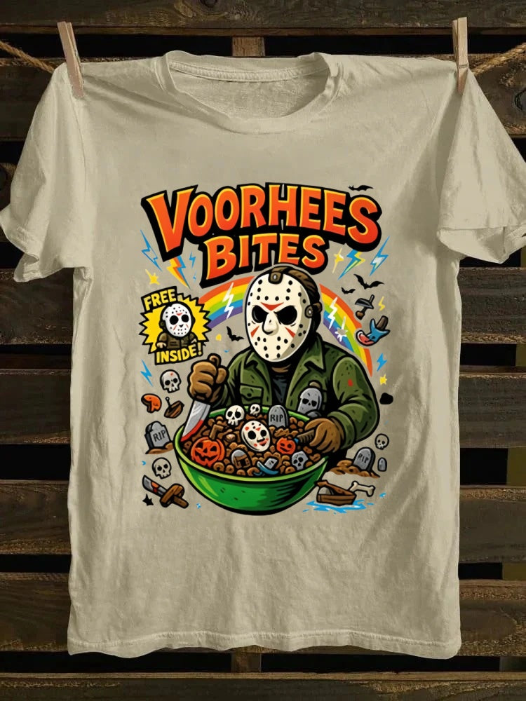 Vorhees Bites Printed Oversized Unisex Halloween T-shirt