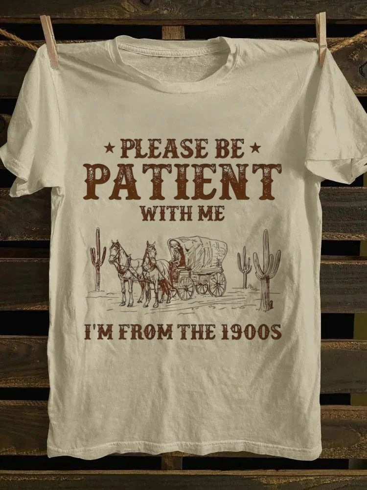 Retro school punk rock band printed design pattern T-shirt