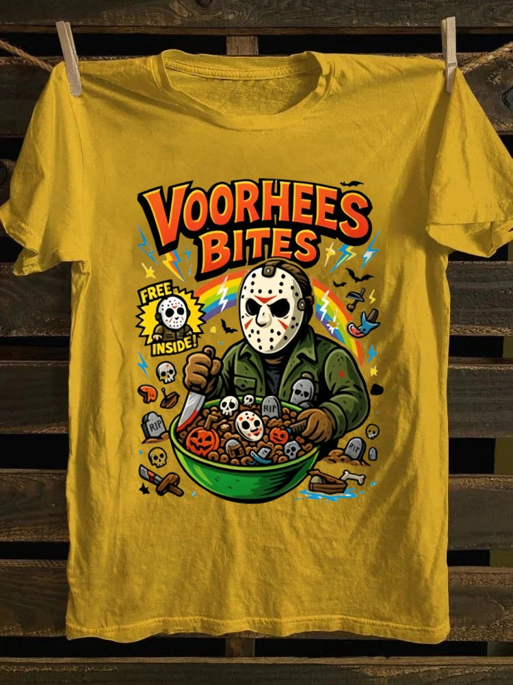 Vorhees Bites Printed Oversized Unisex Halloween T-shirt