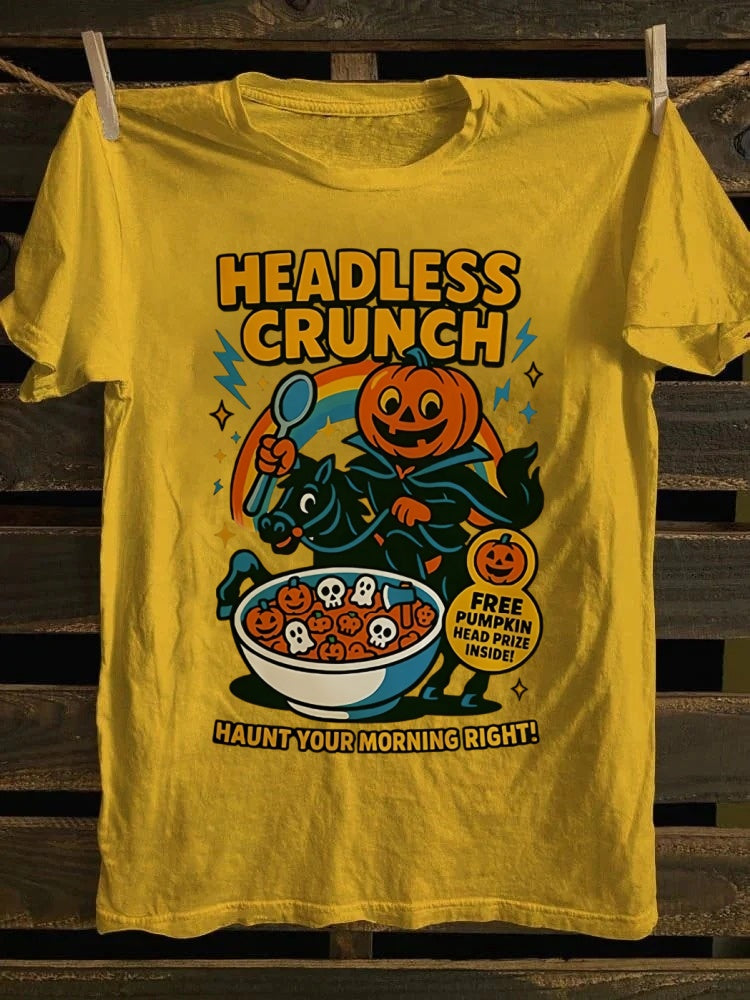 Headless Crunch Printed Unisex Oversized Halloween T-shirt