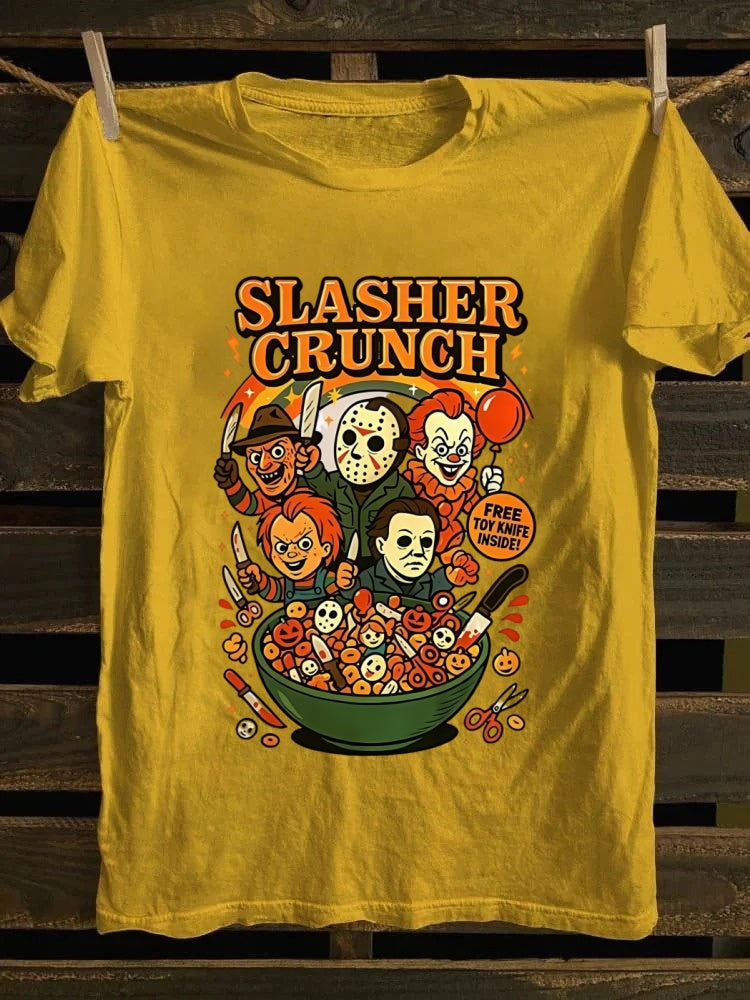 Slasher Crunch Printed Unisex Oversized Halloween T-shirt