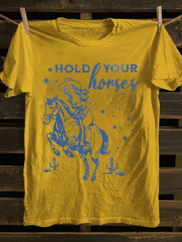 Hold Your Horses Comfort Colors retro T-Shirt