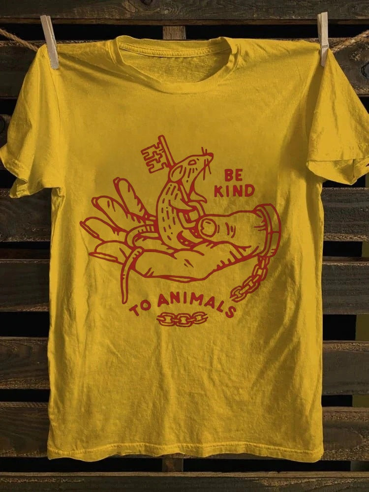 Retro Animal Kindness Vintage CampaignGraphic Tee