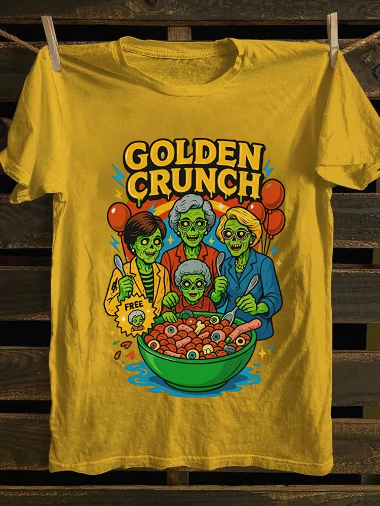 Golden Crunch Printed Unisex Oversized Halloween T-shirt