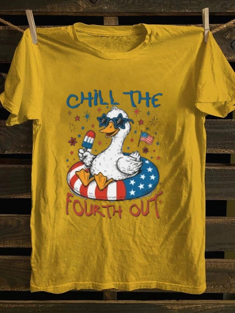 Chill The Fourth Out T-shirt Retro