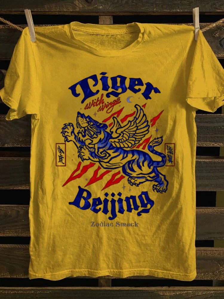 Retro school punk rock band printed design pattern T-shirt
