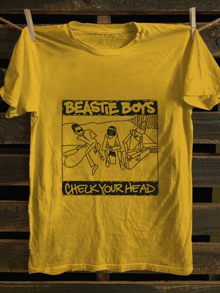 Retro school punk rock band printed design pattern T-shirt BEASTIE BOYS