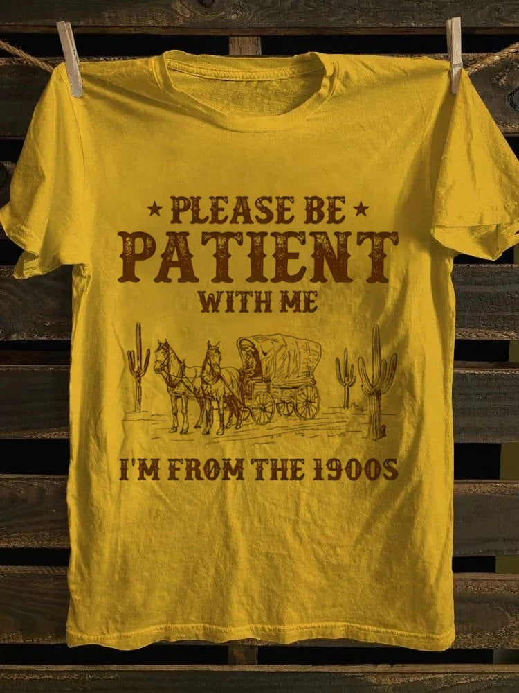 Retro school punk rock band printed design pattern T-shirt