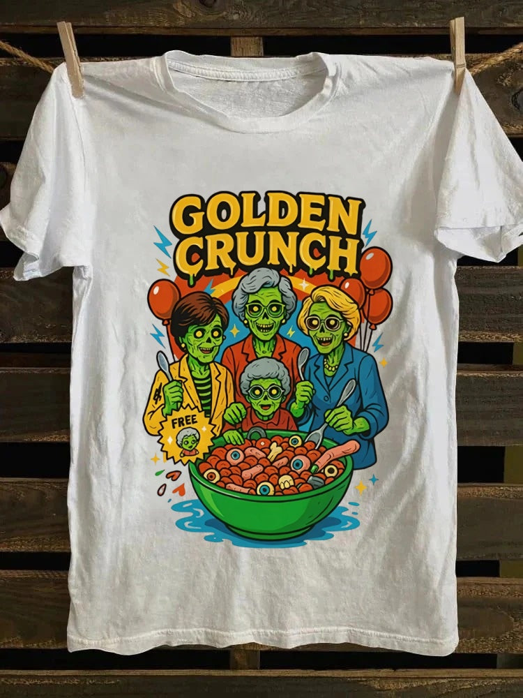 Golden Crunch Printed Unisex Oversized Halloween T-shirt