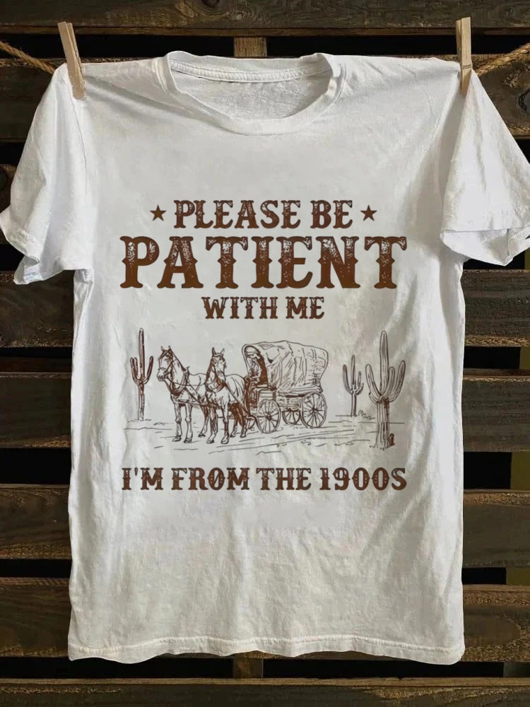 Retro school punk rock band printed design pattern T-shirt