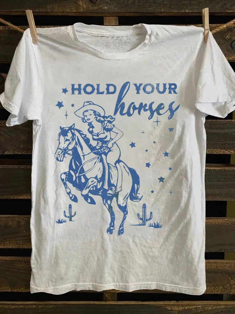 Hold Your Horses Comfort Colors retro T-Shirt