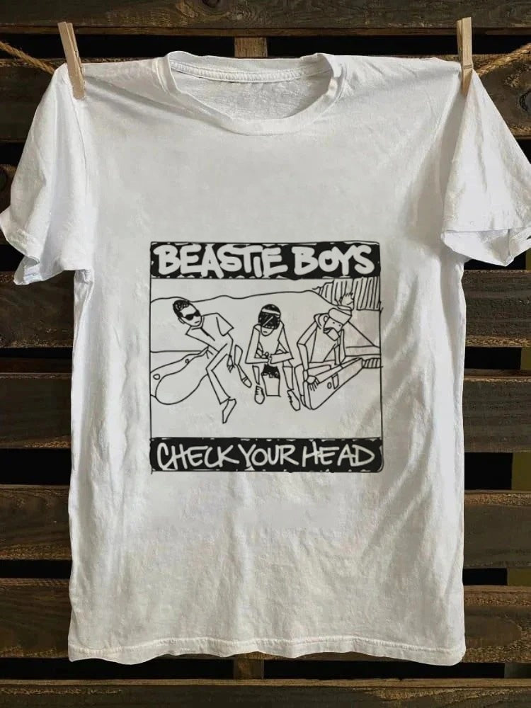 Retro school punk rock band printed design pattern T-shirt BEASTIE BOYS