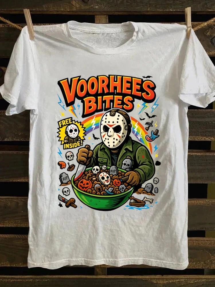 Vorhees Bites Printed Oversized Unisex Halloween T-shirt