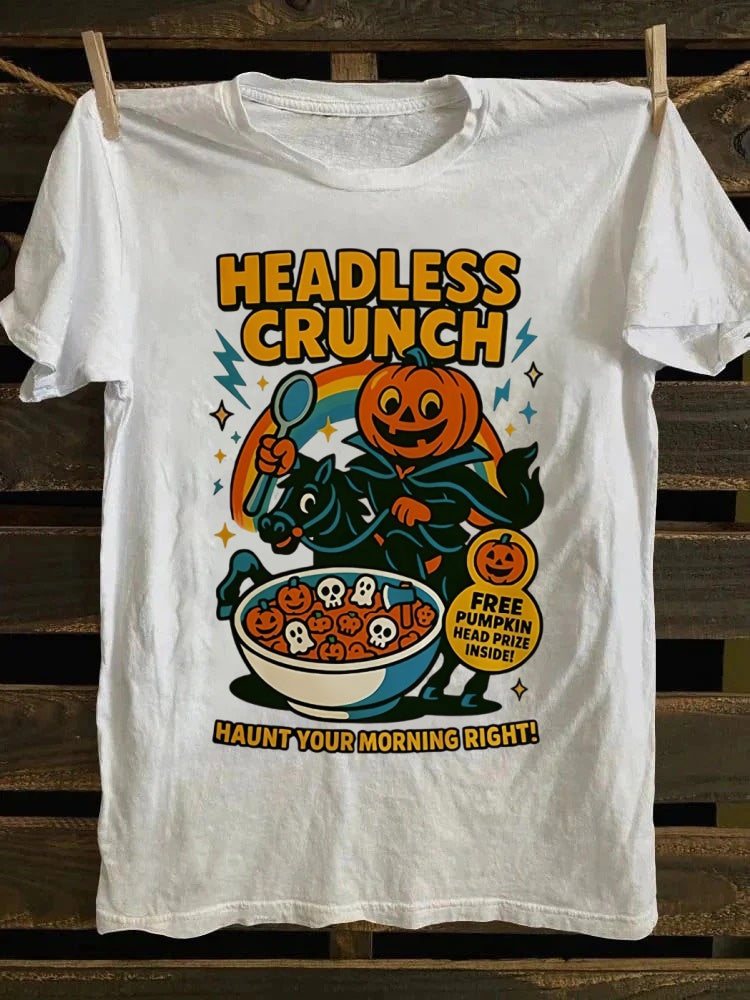 Headless Crunch Printed Unisex Oversized Halloween T-shirt