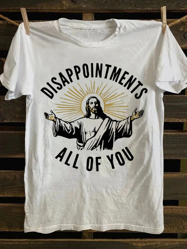 Retro Funny Jesus 'Disappointed in You' Sarcastic T-shirt