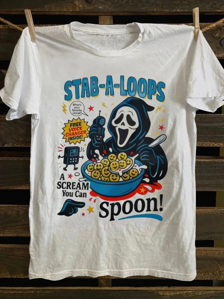 Stab-A-Loops Printed Unisex Oversized Halloween T-shirt