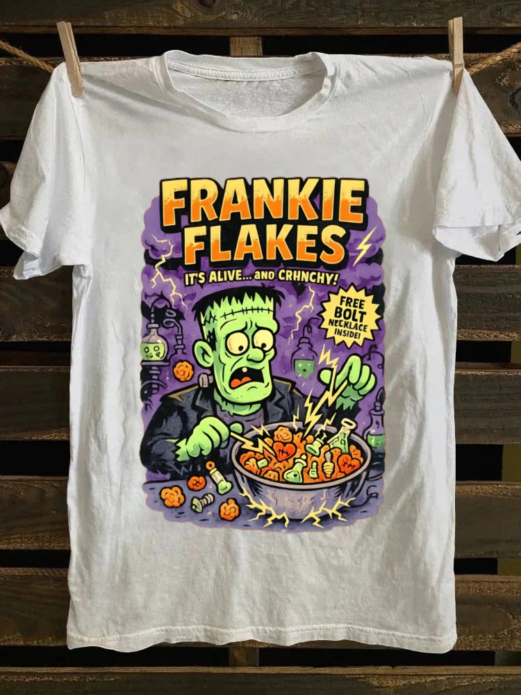 Frankie Flakes Printed Unisex Oversized Halloween T-shirt