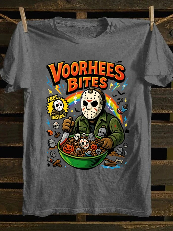 Vorhees Bites Printed Oversized Unisex Halloween T-shirt