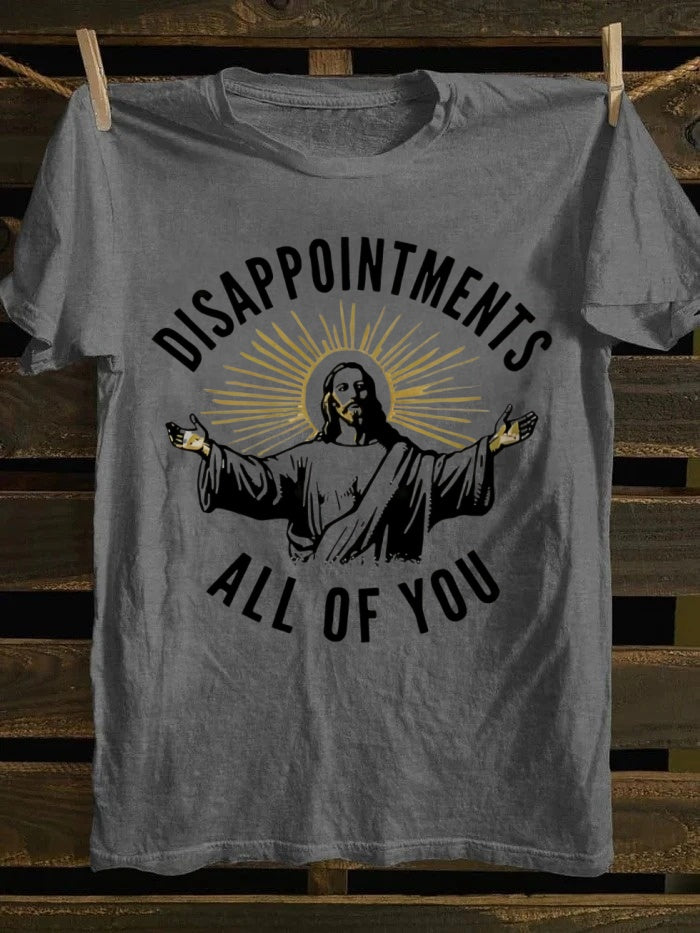 Retro Funny Jesus 'Disappointed in You' Sarcastic T-shirt