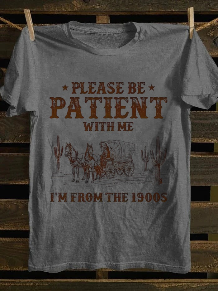 Retro school punk rock band printed design pattern T-shirt