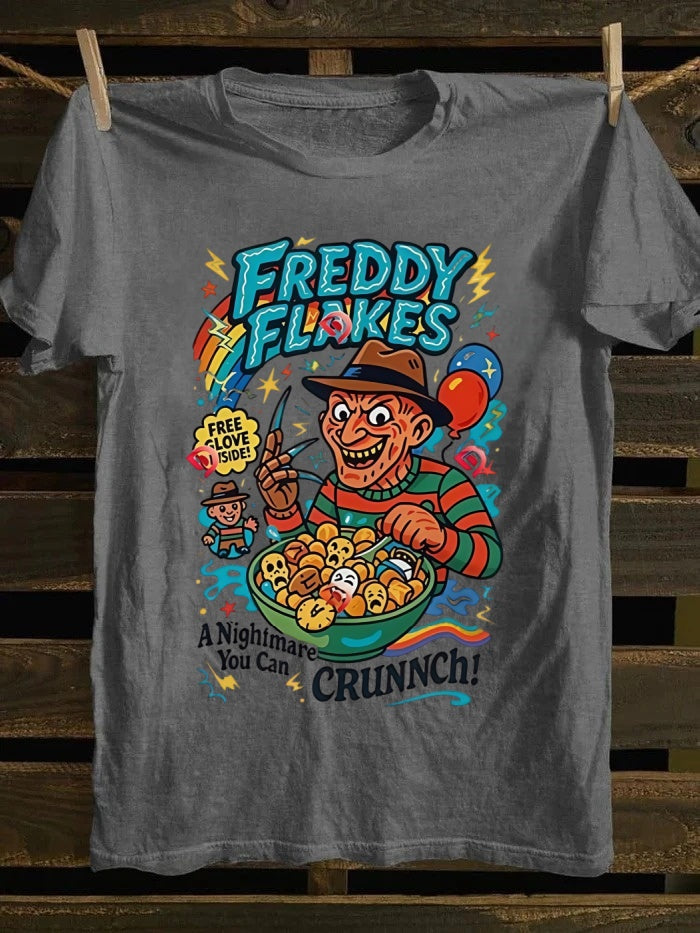 Freddy Flakes Printed Oversized Unisex Halloween T-shirt