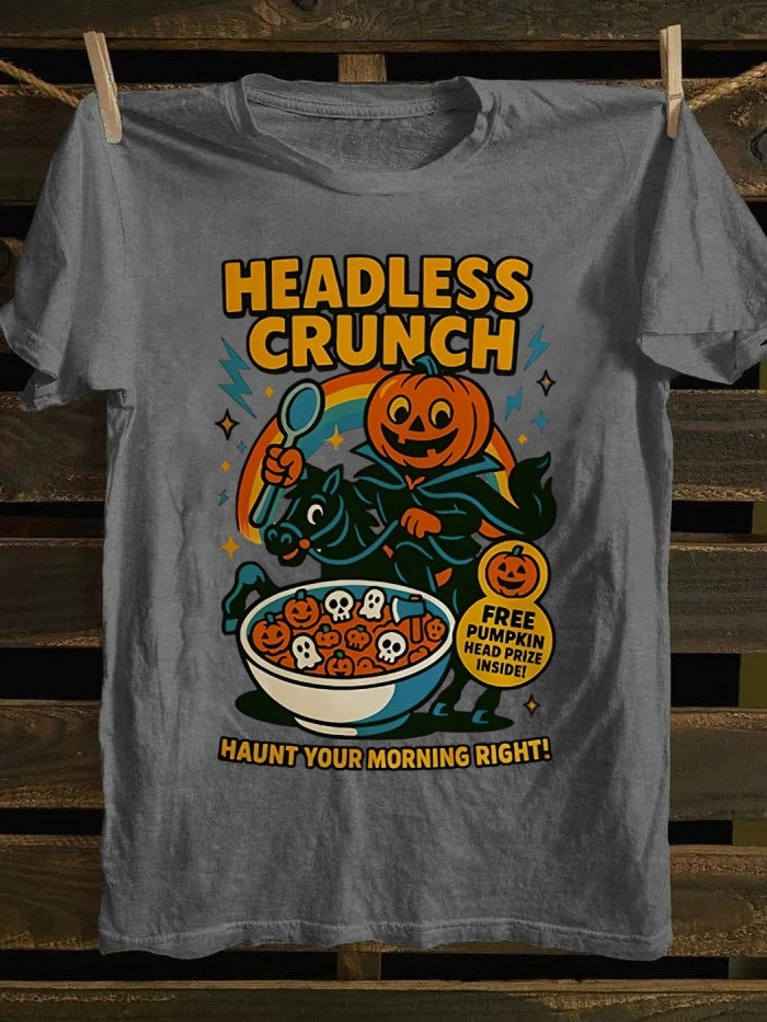 Headless Crunch Printed Unisex Oversized Halloween T-shirt