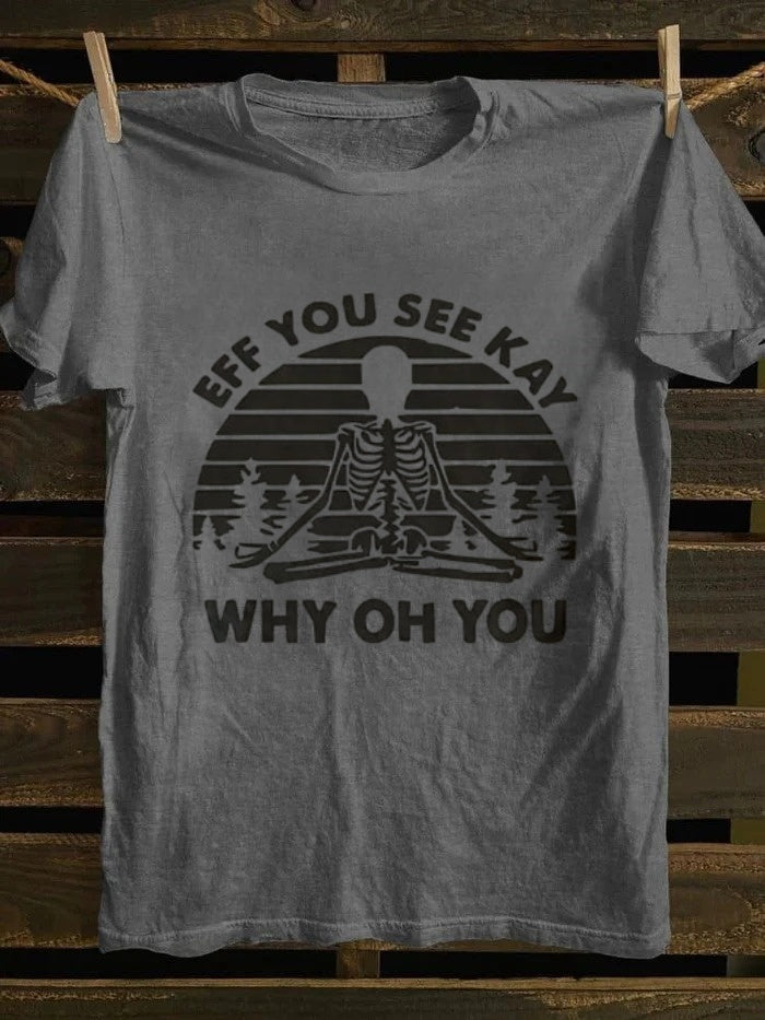 Retro school punk rock band printed design pattern T-shirt