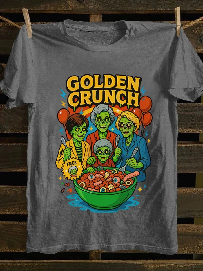 Golden Crunch Printed Unisex Oversized Halloween T-shirt