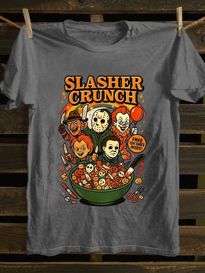 Slasher Crunch Printed Unisex Oversized Halloween T-shirt