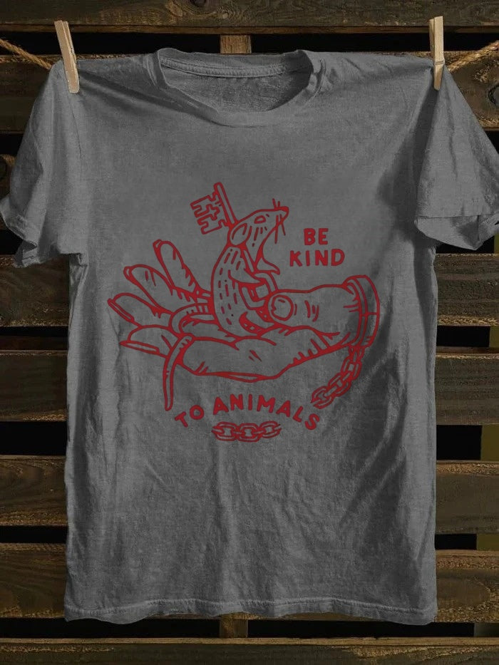 Retro Animal Kindness Vintage CampaignGraphic Tee