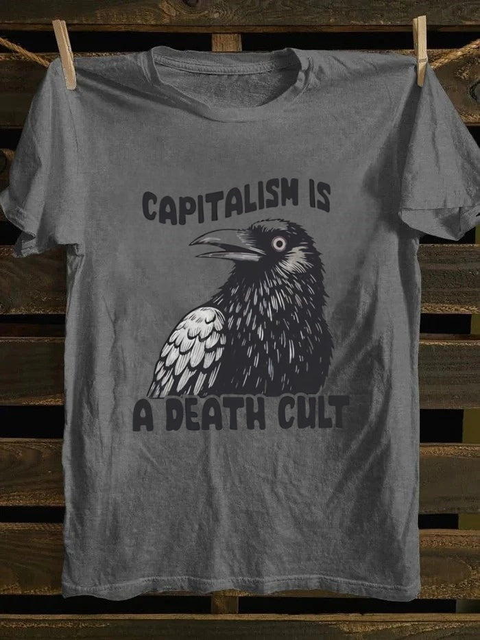 Retro punk rock band printed design pattern T-shirt