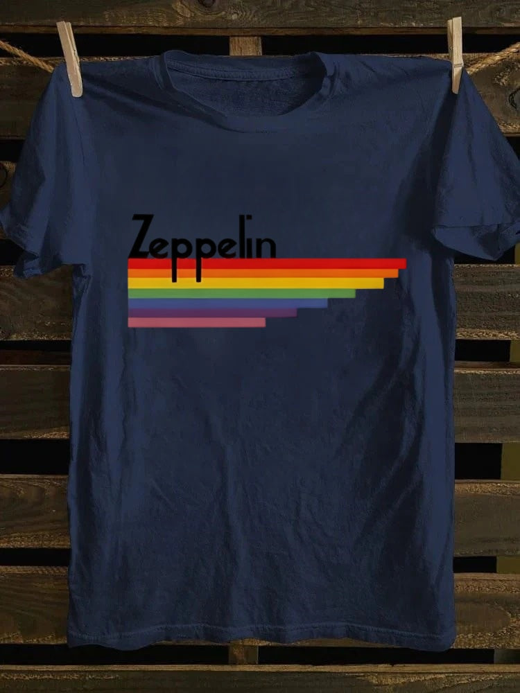 Retro punk rock band printed design pattern T-shirt