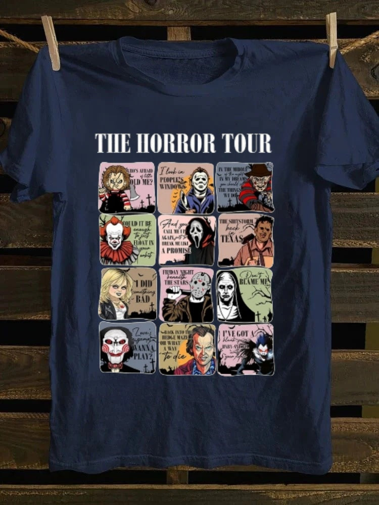 The Horror Tour Printed Unisex Oversized Halloween T-shirt